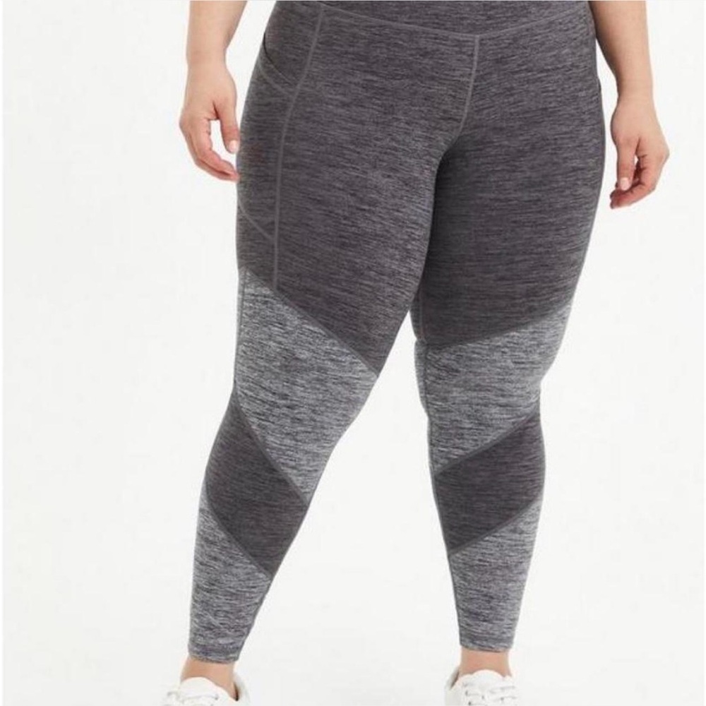 Torrid Active Gray Super Soft Jersey Performance Sport Gym Active Leggings
